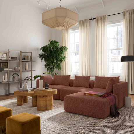 Hangover Heavy Textured Fabric 4-Piece Modular Sectional by TOV Furniture at Eve Furniture