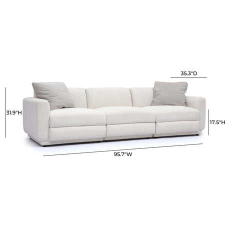 Perry Cream Chenille Modular Sofa by TOV Furniture at Eve Furniture