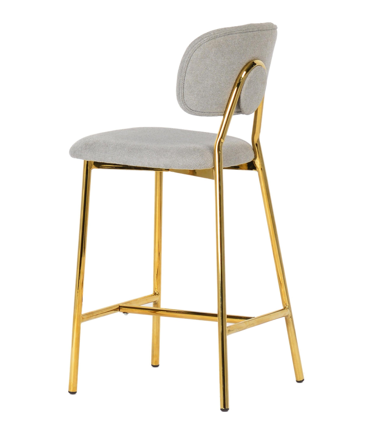Ariana Grey Counter Stool with Gold Legs - Set of 2 by TOV Furniture at Eve Furniture
