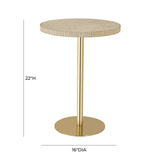 Fiona Gold Stone Side Table by TOV Furniture at Eve Furniture