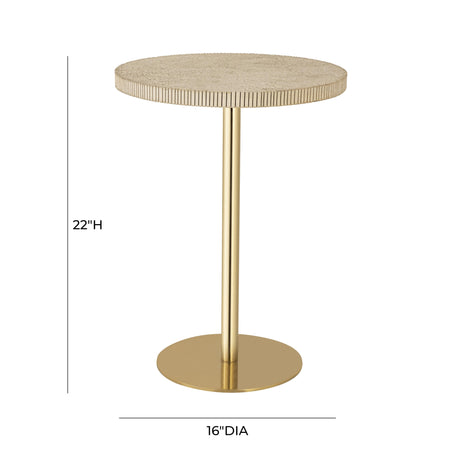 Fiona Gold Stone Side Table by TOV Furniture at Eve Furniture