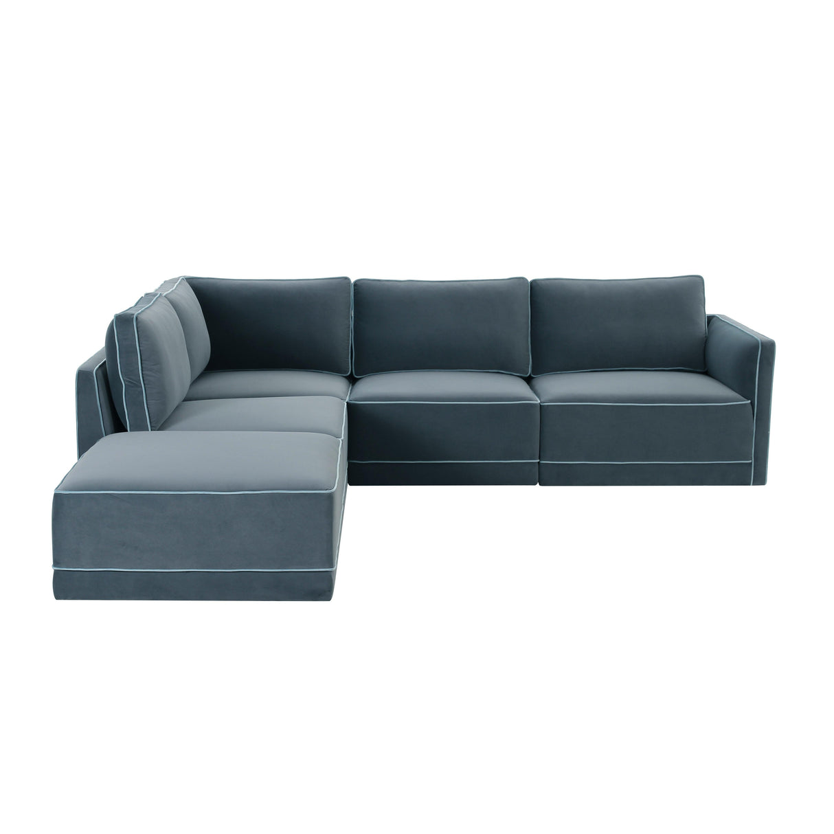 Willow Velvet Modular Left Arm Facing (LAF) Sectional by TOV Furniture at Eve Furniture