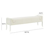 Ines Cream Boucle Bench by TOV Furniture at Eve Furniture