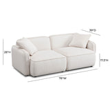 Travie Performance Corduroy Velvet Modular Loveseat by TOV Furniture at Eve Furniture