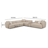 Sylvie Cream Boucle 6-Piece Large Sectional by TOV Furniture at Eve Furniture