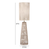 Beam Cream Natural Jute Floor Lamp by TOV Furniture at Eve Furniture