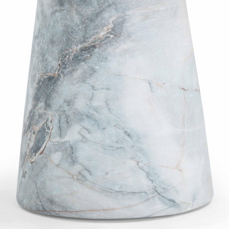 Zara Aegean Marble Indoor / Outdoor Side Table by TOV Furniture at Eve Furniture