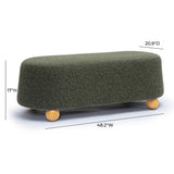 Jaine Loose Mohair Large Ottoman by TOV Furniture at Eve Furniture