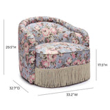 Pamela Spring Floral Print Tasseled Lounge Chair by TOV Furniture at Eve Furniture