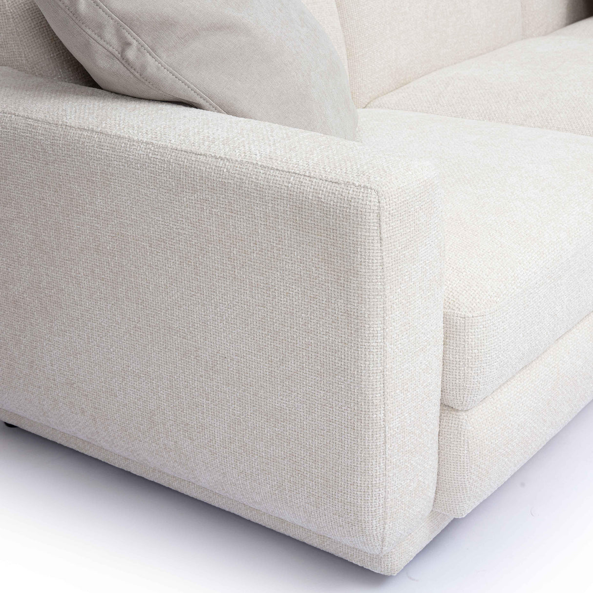 Perry Cream Chenille Modular L-Sectional by TOV Furniture at Eve Furniture