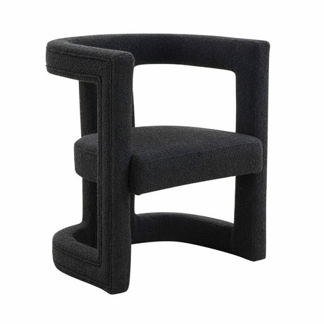 Ada Black Boucle Chair by TOV Furniture at Eve Furniture