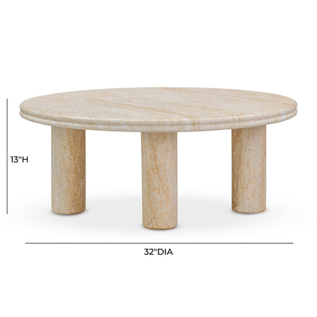 Amora Faux Travertine Indoor/Outdoor Nesting Accent Tables by TOV Furniture at Eve Furniture