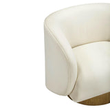 Presley Cream Velvet Swivel Accent Chair by TOV Furniture at Eve Furniture