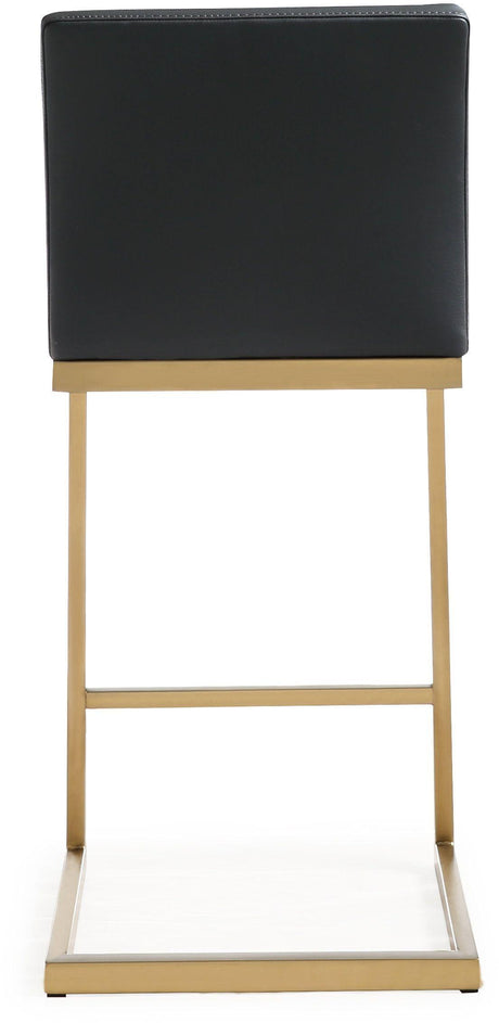 Parma Performance Vegan Leather and Gold Stainless Steel Counter Stool - Set of 2 by TOV Furniture at Eve Furniture