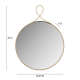 Ravina Braided Brass Round Wall Mirror by TOV Furniture at Eve Furniture
