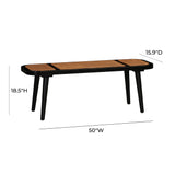 Emilia Cane Bench by TOV Furniture at Eve Furniture