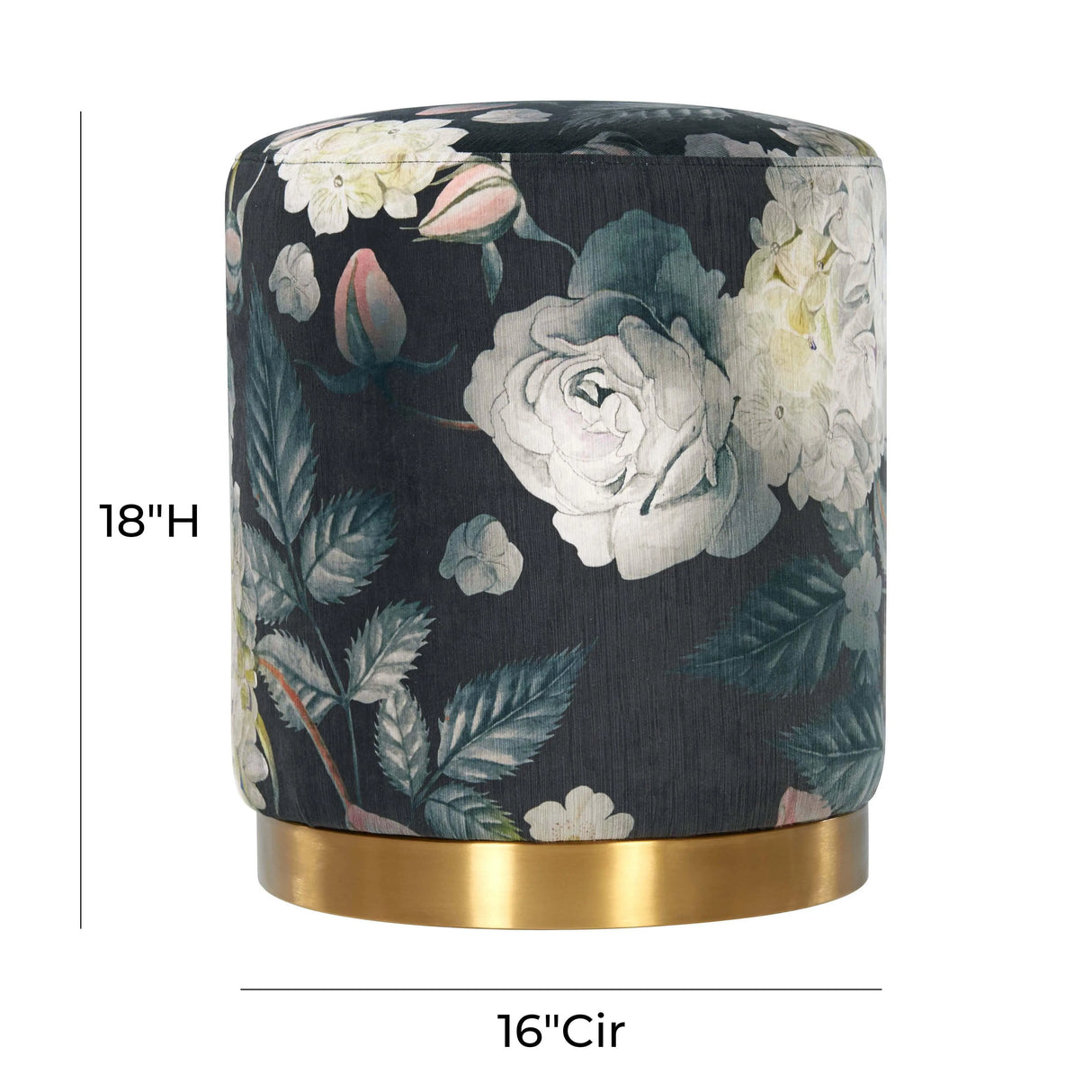 Opal Velvet Ottoman by TOV Furniture at Eve Furniture
