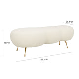 Welsh Faux Shearling Bench by TOV Furniture at Eve Furniture