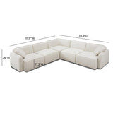 Travie Sand Upcycled Linen Modular L-Sectional by TOV Furniture at Eve Furniture