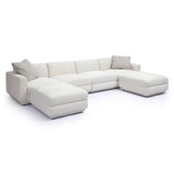 Perry Cream Chenille Modular U-Sectional by TOV Furniture at Eve Furniture