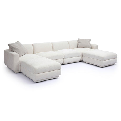 Perry Cream Chenille Modular U-Sectional by TOV Furniture at Eve Furniture