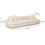 Lulu Cream Boucle Modular Sofa by TOV Furniture at Eve Furniture