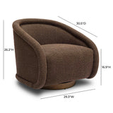 Rory Boucle Swivel Chair by TOV Furniture at Eve Furniture