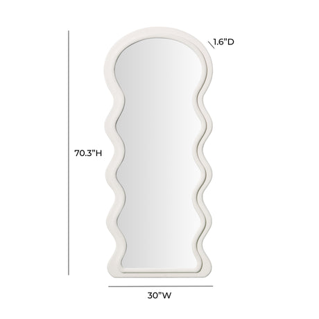 Rhodes Velvet 70" Floor Mirror by TOV Furniture at Eve Furniture