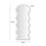 Rhodes Velvet 70" Floor Mirror by TOV Furniture at Eve Furniture