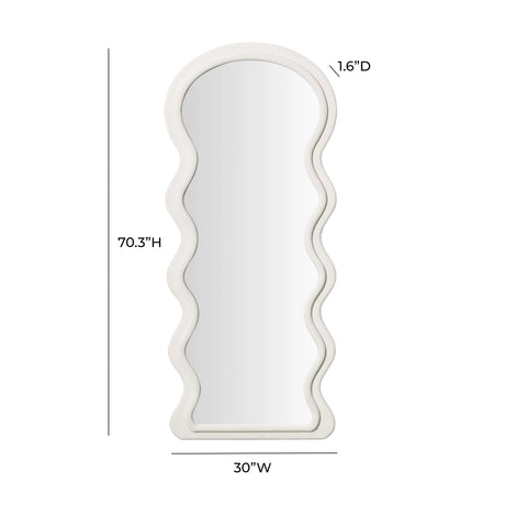 Rhodes Velvet 70" Floor Mirror by TOV Furniture at Eve Furniture