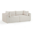 Hangover Cream Outdoor Modular Loveseat by TOV Furniture at Eve Furniture