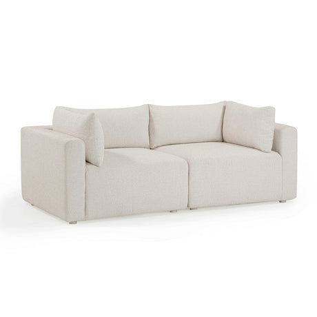 Hangover Cream Outdoor Modular Loveseat by TOV Furniture at Eve Furniture