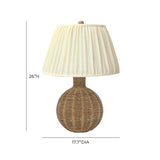 Pallora Cream & Natural Rattan Table Lamp by TOV Furniture at Eve Furniture