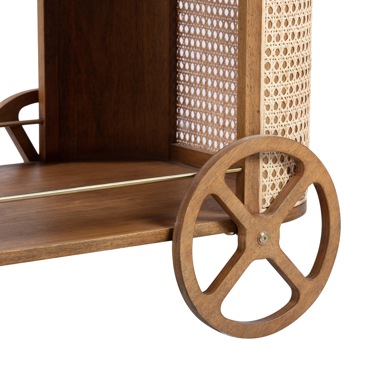 Yuma Natural Rattan Bar Cart by TOV Furniture at Eve Furniture