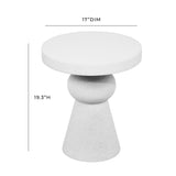 Lupita White Side Table by TOV Furniture at Eve Furniture