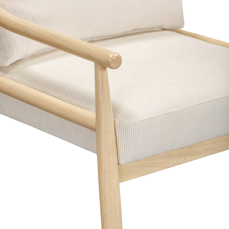Dixie Cream Performance Corduroy Accent Chair by TOV Furniture at Eve Furniture