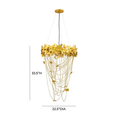 Butterfly Gold Chandelier by TOV Furniture at Eve Furniture