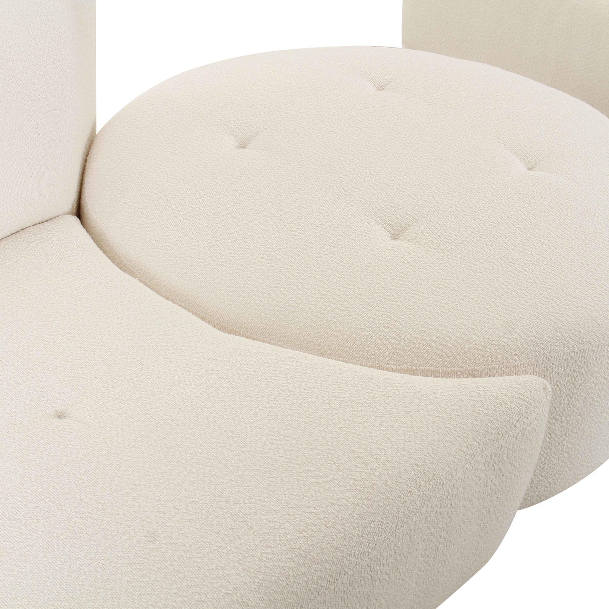 Fickle Cream Boucle 4-Piece Modular Sectional by TOV Furniture at Eve Furniture