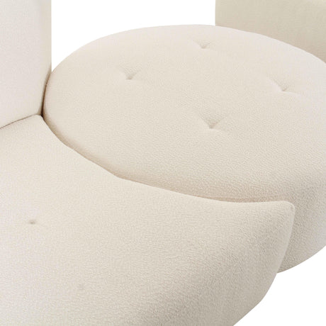 Fickle Cream Boucle 4-Piece Modular Sectional by TOV Furniture at Eve Furniture