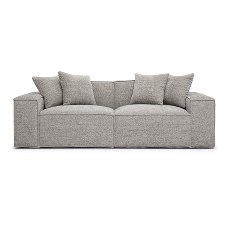 Mindy Chenille Basketweave Modular Loveseat by TOV Furniture at Eve Furniture