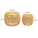 Azrina Rattan Nesting Tables by TOV Furniture at Eve Furniture