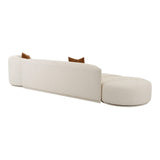 Fickle Cream Boucle 3-Piece Chaise Modular Sofa by TOV Furniture at Eve Furniture