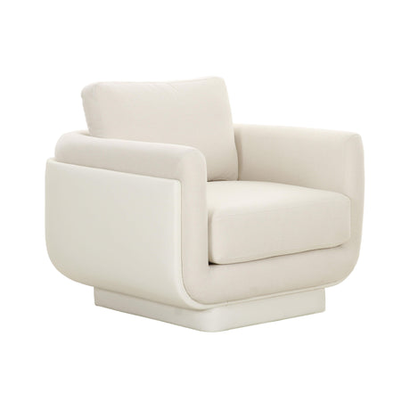 Rhonnie Cream Monotone Armchair by TOV Furniture at Eve Furniture
