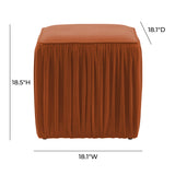 Morgan Pleated Velvet Ottoman by TOV Furniture at Eve Furniture