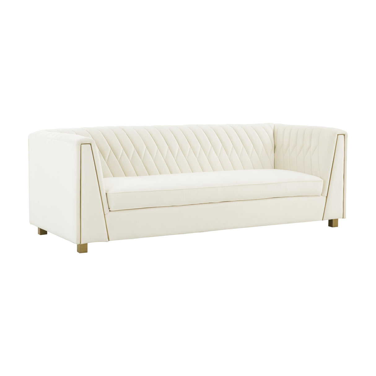 Wafa Cream Velvet Sofa by Inspire Me! Home Decor by TOV Furniture at Eve Furniture