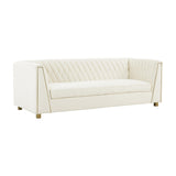Wafa Cream Velvet Sofa by Inspire Me! Home Decor by TOV Furniture at Eve Furniture