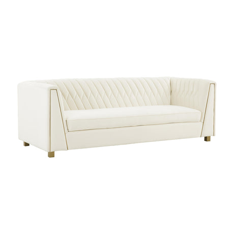 Wafa Cream Velvet Sofa by Inspire Me! Home Decor by TOV Furniture at Eve Furniture