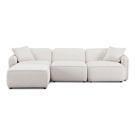 Travie Performance Corduroy Velvet 4-Piece Modular Sectional by TOV Furniture at Eve Furniture