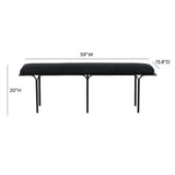 Bryn Black Bench by TOV Furniture at Eve Furniture