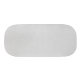 Margot Light Grey Faux Plaster Indoor / Outdoor Concrete 83" Oval Dining Table by TOV Furniture at Eve Furniture